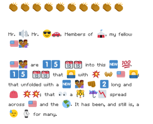 The text of President Obama's 2015 State of the Union in Emoji
